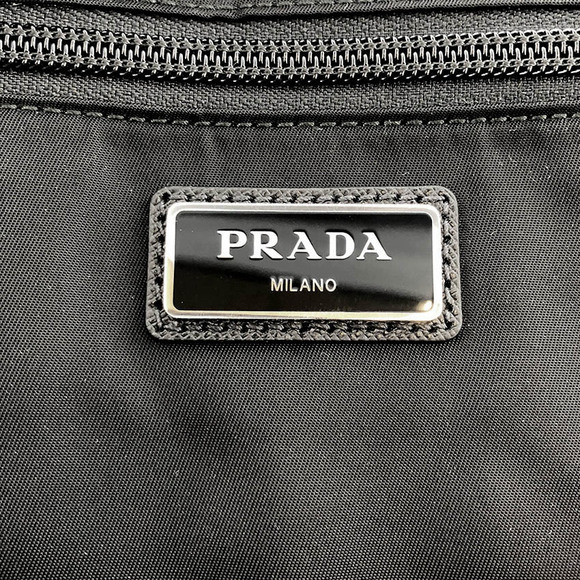 Prada Tesut Montana Backpack Nylon Rucksack Black Shoulder Bag - Picture 10 of 10